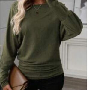 Olive Green Long Sleeve Sweater